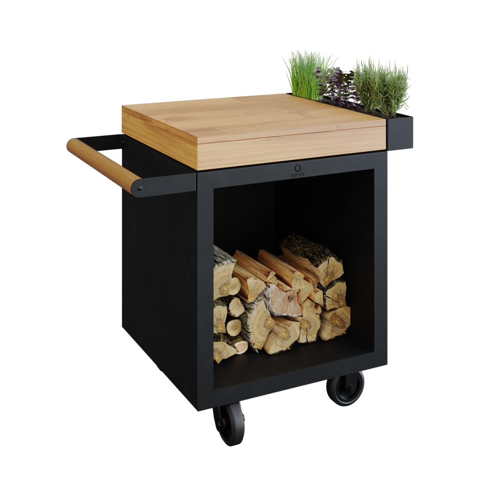 OFYR Mise en Place Table Black 65 PRO Bois de teck