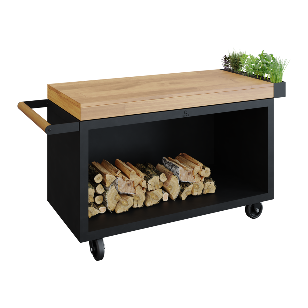 OFYR Mise en Place Table Black 135 PRO Bois de teck