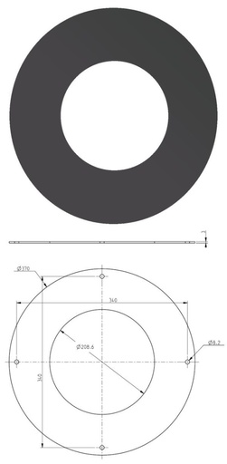[12003002] ROSACE D200 StuvGrey